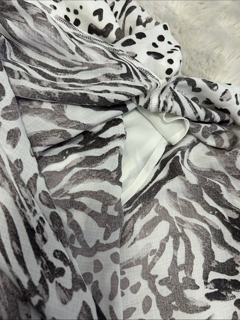 Vici Draped Neck Animal Print Slip Maxi Dress - Picture 7 of 8